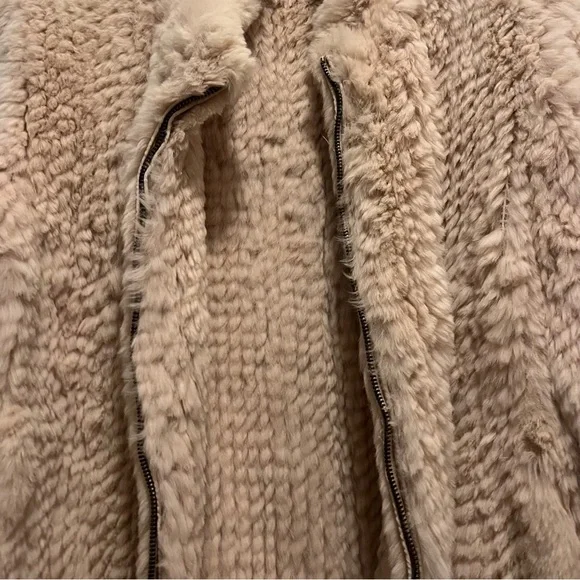 Love Token Blush Pink Rabbit Fur Jacket - Picture 7 of 8